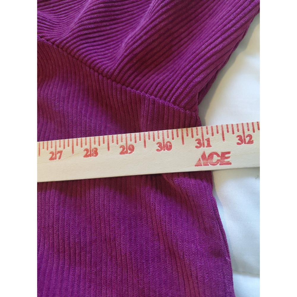 Woman Within Womens 3X 30/32 Button Up Burgundy Red Corduroy Shirt Jacket - Picture 7 of 7